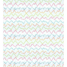 Pixel Zigzag Waves Duvet Cover Set