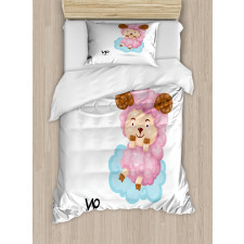 Cartoon Sheep Kids Duvet Cover Set