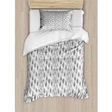 Greyscale Foliage Abstract Duvet Cover Set