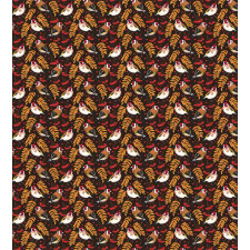 Goldfinch Berry Pattern Duvet Cover Set