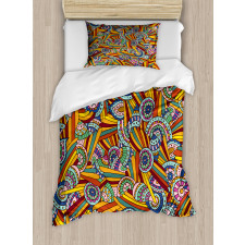 Funky Hippie Folk Duvet Cover Set