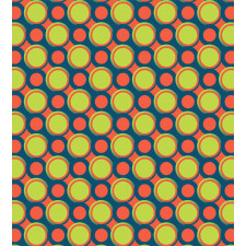 Orange and Green Circles Duvet Cover Set