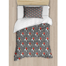 Abstract Herb Motifs Duvet Cover Set