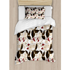 Chinese Plum Pattern Duvet Cover Set