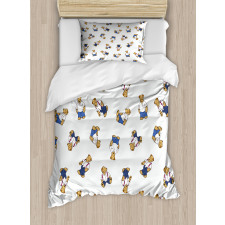 Teddy Bear Cartoon Duvet Cover Set