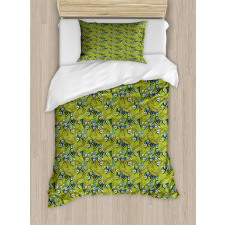 Large Leaves Jungle Duvet Cover Set