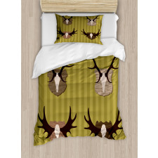 Deer Mous Horns Trophy Duvet Cover Set