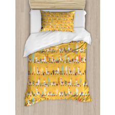 Doodle Animals Ethnic Duvet Cover Set