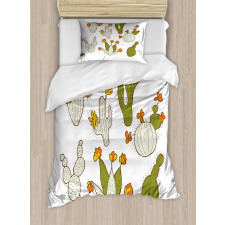Doodle Cacti Flora Duvet Cover Set