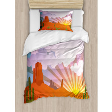 Abstract Desert Sunset Duvet Cover Set