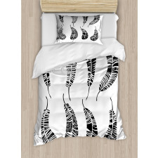 Monochrome Boho Motifs Duvet Cover Set