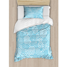 Sea Wave Swirls Duvet Cover Set