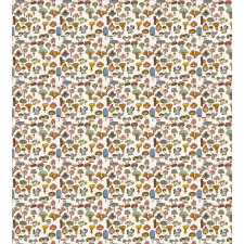 Cartoon Fungi Pattern Duvet Cover Set