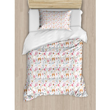 Deer Snail Owl Duvet Cover Set