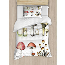 Hand Drawn Fungus Duvet Cover Set