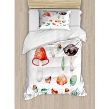 Fall Season Mushroom Duvet Cover Set