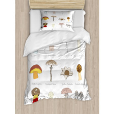 Blusher Boletus Sketch Duvet Cover Set