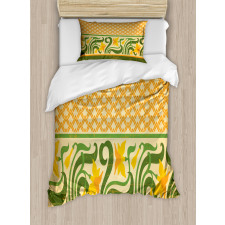 Ornate Daffodils Duvet Cover Set