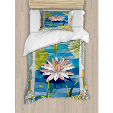 Stained Glass Lotus Duvet Cover Set