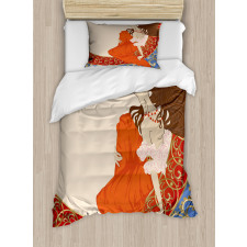 Lady Antique Dress Duvet Cover Set