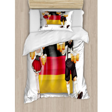 Traditional Man Woman Duvet Cover Set