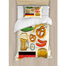 Wheat Beer Pretzels Duvet Cover Set