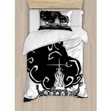 Viking Burning Longboat Duvet Cover Set