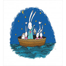 Bunnies Hedgehog in a Boat Duvet Cover Set