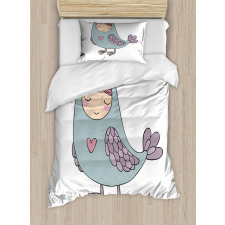 Russian Folk Sirin Bird Duvet Cover Set