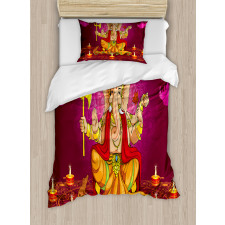 Colorful Asian Animals Duvet Cover Set