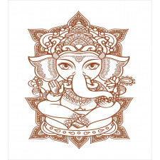 Asian Figure Symbol Boho Duvet Cover Set