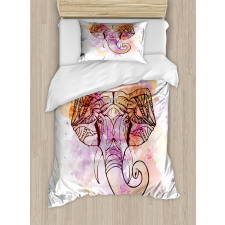 Oriental Wisdom Figure Theme Duvet Cover Set