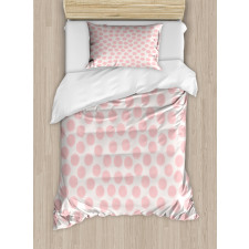 Hand Drawn Dots in Pink Duvet Cover Set