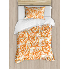 Romantic Love Flowers Duvet Cover Set