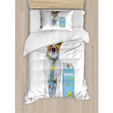 Traveler Funny Dog Design Duvet Cover Set