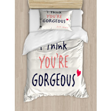 Valentines Day Slogan Duvet Cover Set