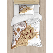 Gothic Lady Skull Duvet Cover Set