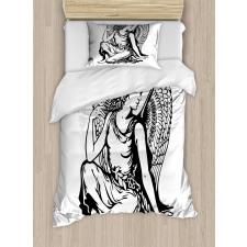 Young Angel Tattoo Duvet Cover Set