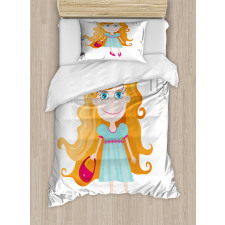 Cartoon Girl Duvet Cover Set