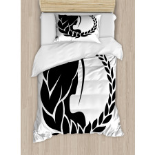 Woman Virgo Hairdo Duvet Cover Set