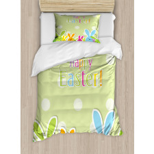 Colorful Cartoon Bunnies Duvet Cover Set