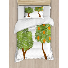 Trees with Leaves Duvet Cover Set