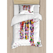 Floral Butterfly Duvet Cover Set