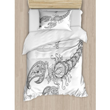 Floral Tattoo Duvet Cover Set