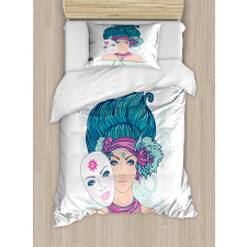 Young Lady Mask Duvet Cover Set