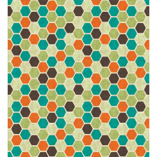 Grunge Colorful Hexagons Duvet Cover Set