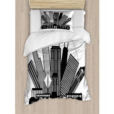 City in Circle Duvet Cover Set