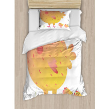 Mother Hen and Chicks Duvet Cover Set