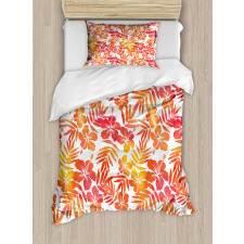 Hibiscus Flowers Art Duvet Cover Set