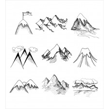 Snowy Peaks Doodle Duvet Cover Set
